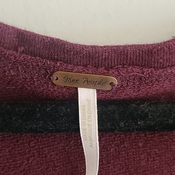 Free People Red Cotton Boyfriend Cardigan - Size M - Picture 5 of 8